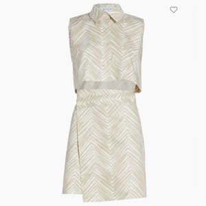 Hevron NWT Kimmia Chevron Cotton Sleeveless Minidress